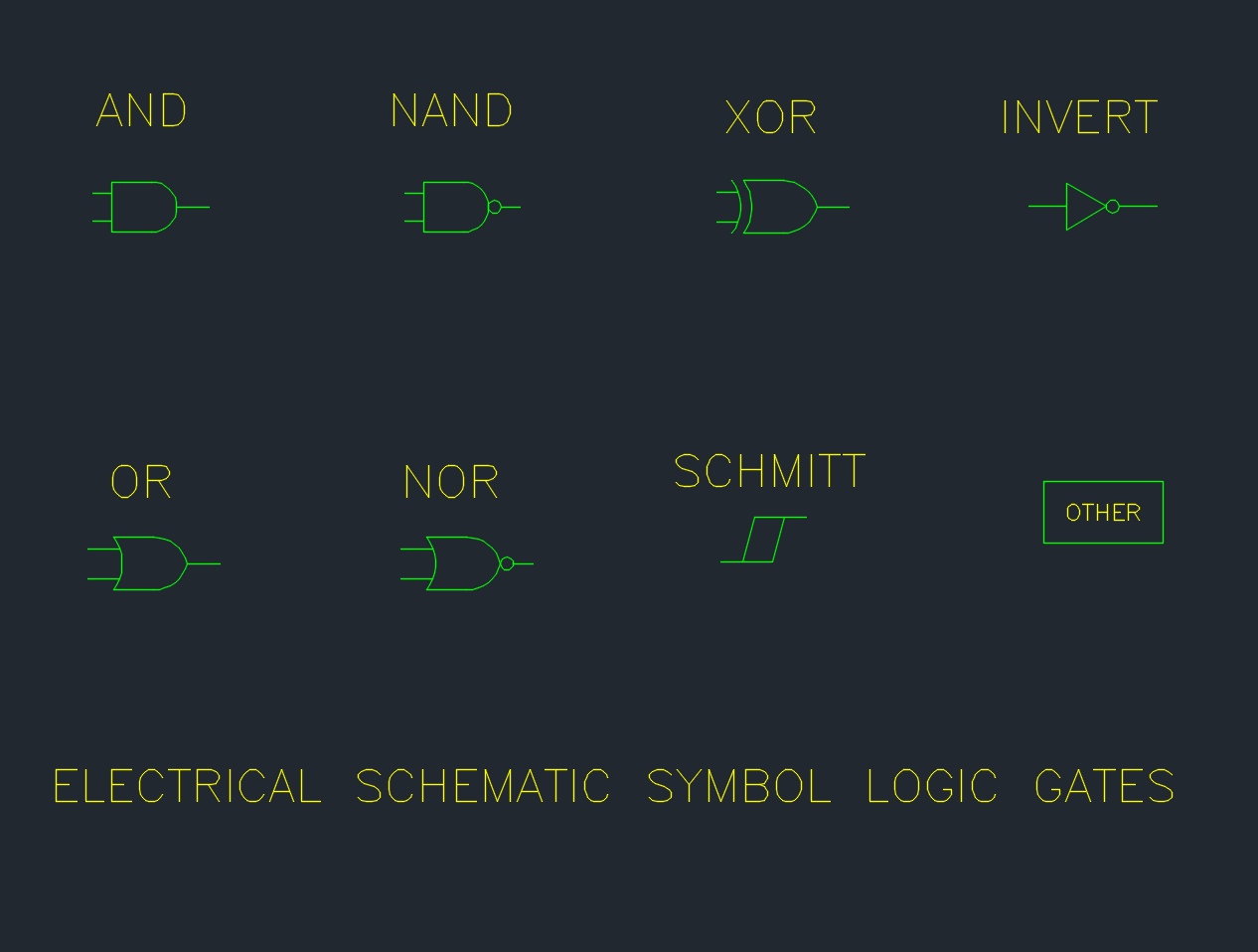 Schematic Logic Gates Symbols