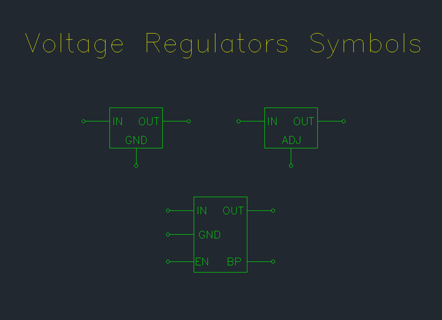 Voltage Regulators Symbols